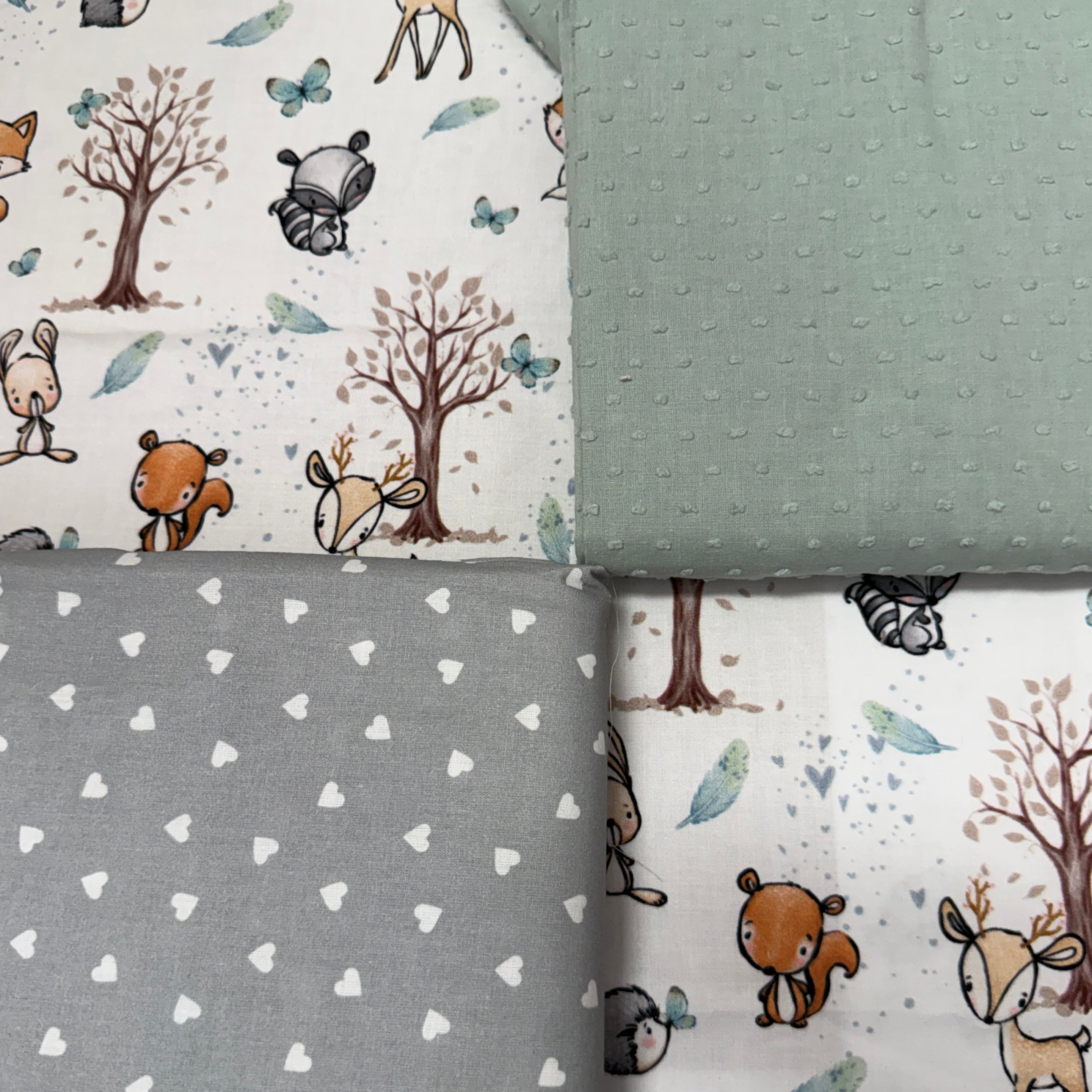 Krabbeldecke "Waldtiere mint“ Modell 5